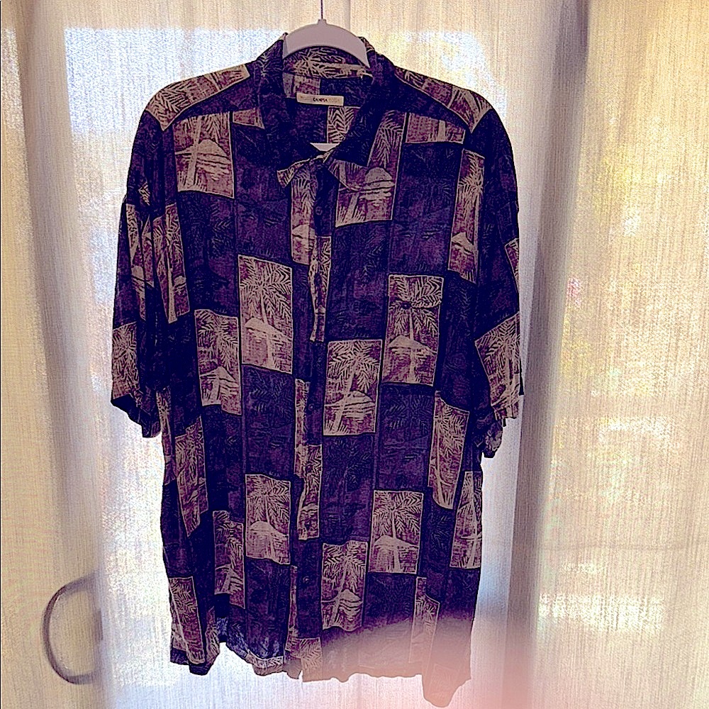 Men's AOP block pattern Patterned button down